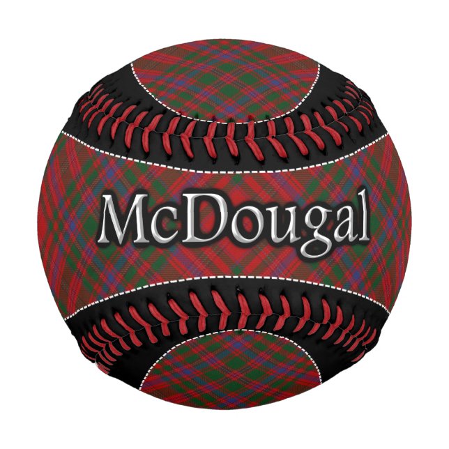 Balle De Baseball Clan McDougal MacDougall Scottish Dream Tartan (Devant)