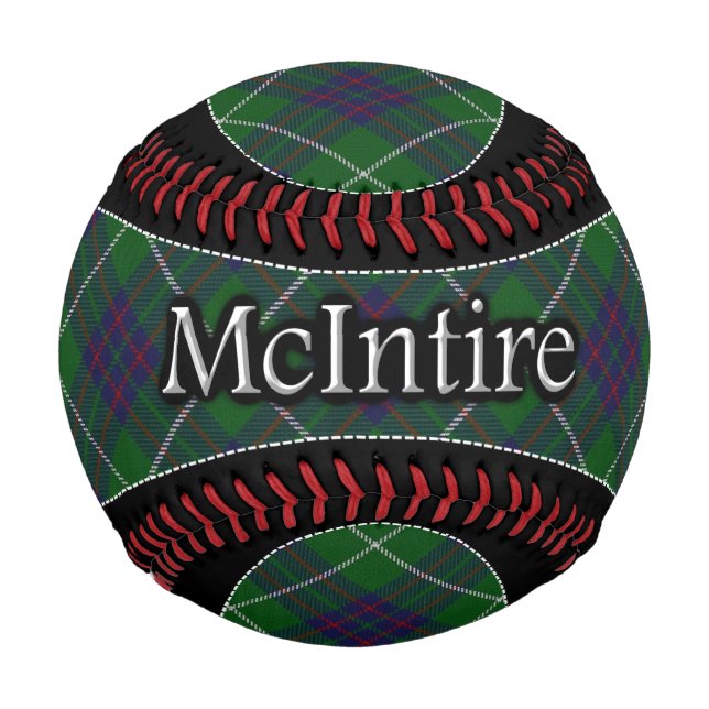 Balle De Baseball Clan McIntire MacIntyre Scottish Dream Tartan (Devant)