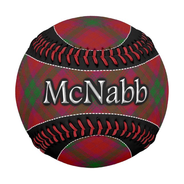 Balle De Baseball Clan McNabb MacNab Scottish Dream Tartan (Devant)