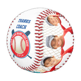 Balle De Baseball Coach Merci de l'équipe de baseball ou texte perso