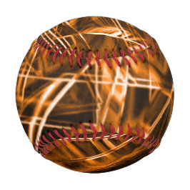 Balle De Baseball coins carrés et taches "néon" orange