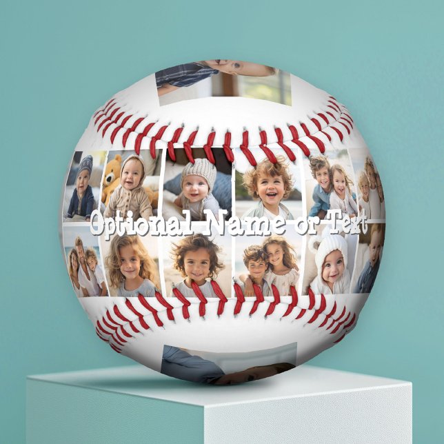 Balle De Baseball Collage de photos Instagram - Jusqu'à 14 photos en (Custom Photo Baseball)