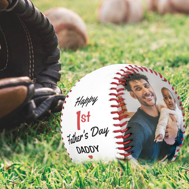 Balle De Baseball Collage Photo Moderne 2 pour la Première Fête des  (Créateur téléchargé)