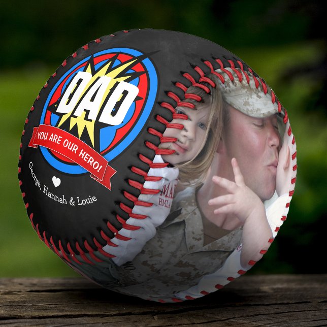 Balle De Baseball Comique Fun Vous Êtes Notre Héros ! Papa | FÊTE DE (Créateur téléchargé)