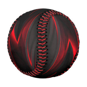 Balle De Baseball Conception abstraite rouge au point