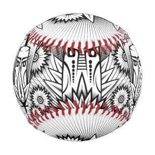 Balle De Baseball Conception artistique tribale