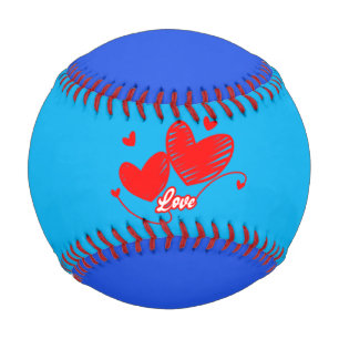 Balle De Baseball Conception romantique d'amour et de cœur