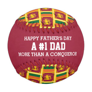 Balle De Baseball Conquérant Papa SRI LANKA DRAPEAU Monogramme