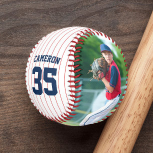 Balle De Baseball Couleurs entièrement modifiables Bandes Nom Numé