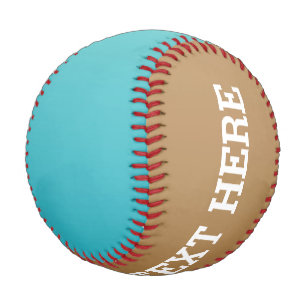 Balle De Baseball Couleurs uniquement - bleu océan & marron