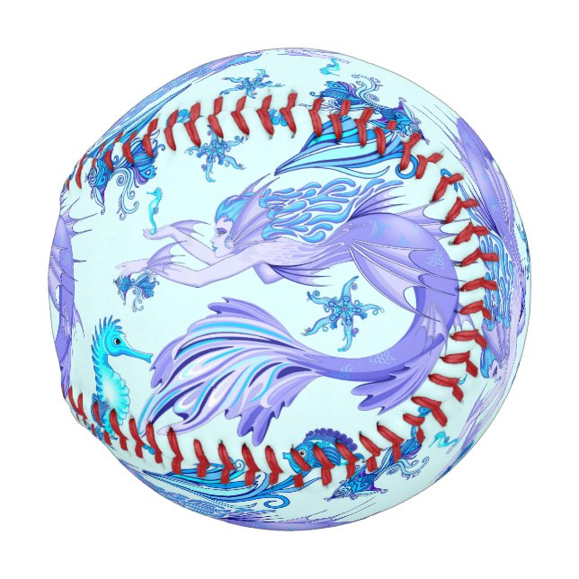 Balle De Baseball Créature de la fée mauve de sirène (Dos Gauche)