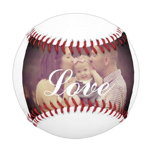 Balle De Baseball Créez votre propre amour photo baseball blanc (Devant)