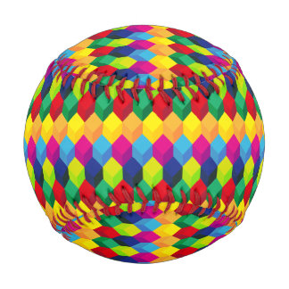 Balle De Baseball Cubes colorés
