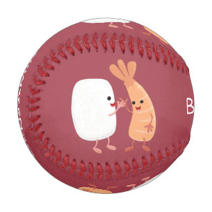 Balle De Baseball Cute sushi riz crevettes amis dessin animé