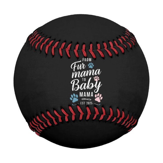 Balle De Baseball De Fur Mama à Baby Mama Est 2025 Chien Cat Maman (Devant)
