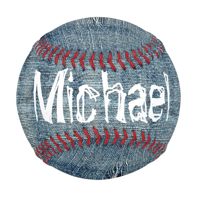 Balle De Baseball Denim extrait - Personnalisé (Dos)