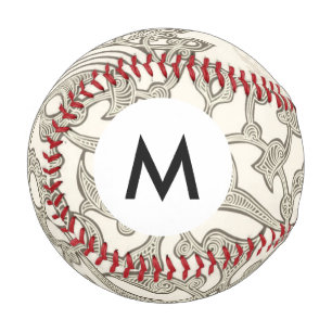 Balle De Baseball Dentelle de style arabe monogramme