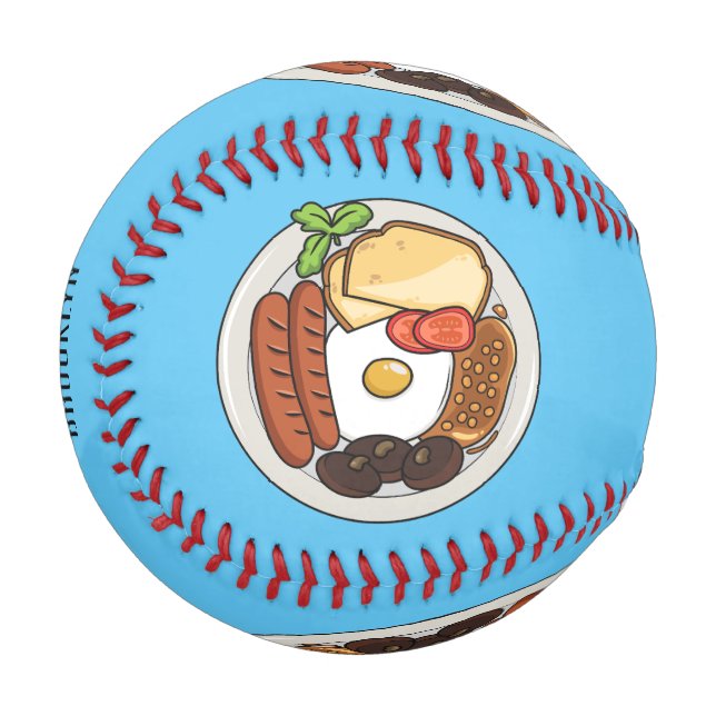 Balle De Baseball dessin animé du petit-déjeuner anglais (Devant Gauche)