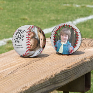 Balle De Baseball Deux photo Meilleur papa Fête des pères heureuse