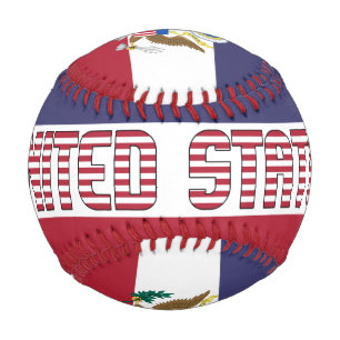 Balle De Baseball Drapeau américain et blason patriotique