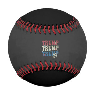 Balle De Baseball Drapeau américain patriotique Trump 2024 4 juillet