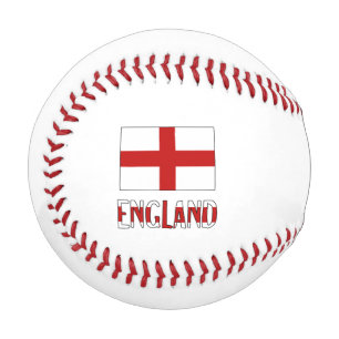 Balle De Baseball Drapeau anglais d'Angleterre noir personnalisation