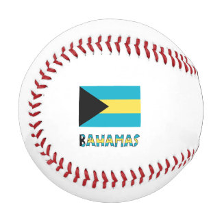 Balle De Baseball Drapeau bahamien Bahamas Personnalisation Bleue