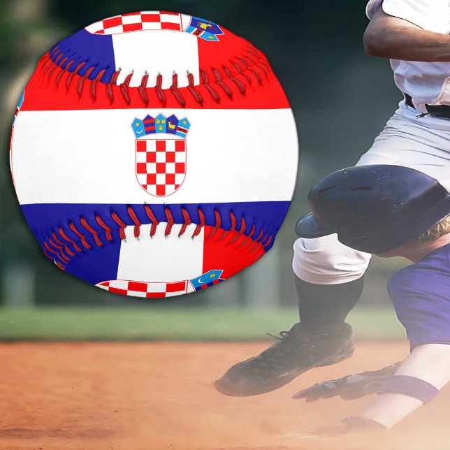 Balle De Baseball Drapeau croate & Sports Croatie / Bals de baseball (Créateur téléchargé)