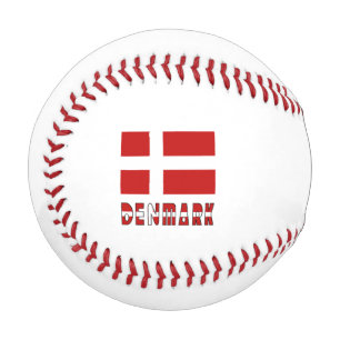 Balle De Baseball Drapeau danois personnalisé