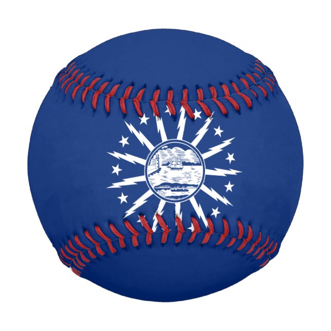 Balle De Baseball Drapeau de Buffalo, New York Baseball (Devant)