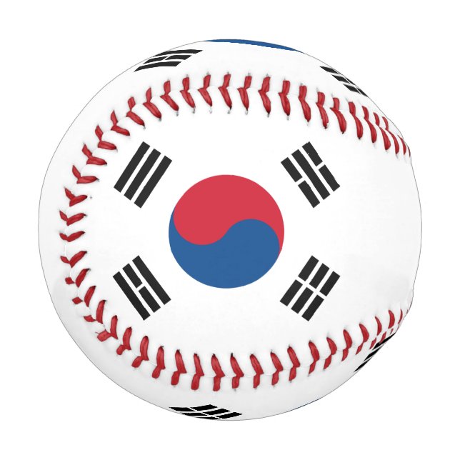 Balle De Baseball Drapeau de la Corée du Sud - Yin Yang (Devant Gauche)
