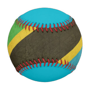 Balle De Baseball Drapeau de l'État souverain de Grunge en Tanzanie