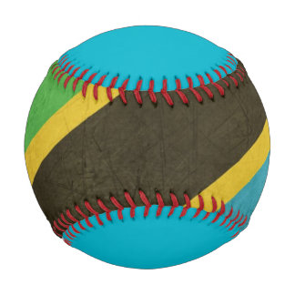 Balle De Baseball Drapeau de l'État souverain de Grunge en Tanzanie