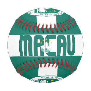 Balle De Baseball Drapeau de Macao et Armoiries Patriotique