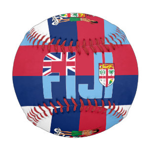 Balle De Baseball Drapeau des Fidji et Armoiries Patriotique