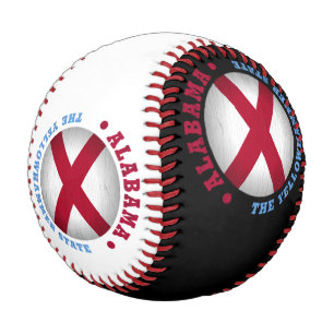 BALLE DE BASEBALL DRAPEAU D'ÉTAT D'ALABAMA