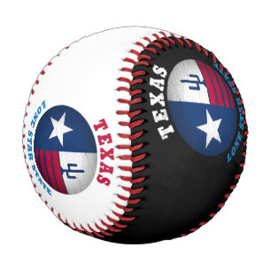 BALLE DE BASEBALL DRAPEAU D'ÉTAT TEXAS LONE STAR