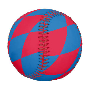 Balle De Baseball Drapeau diamant Bavière bleu et rouge Motif