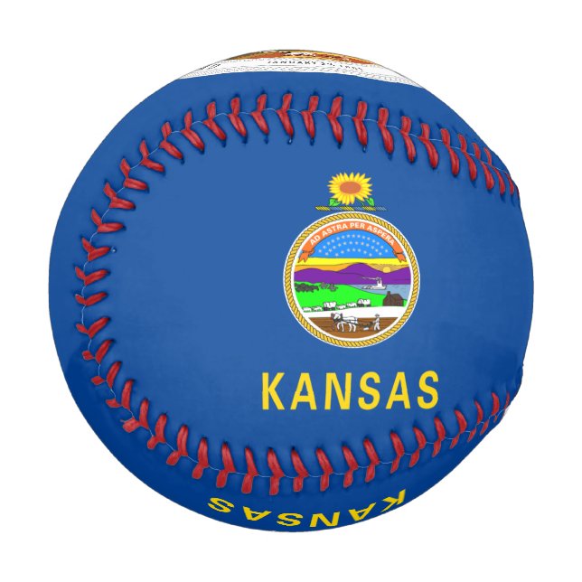 Balle De Baseball Drapeau du Kansas (Devant Gauche)