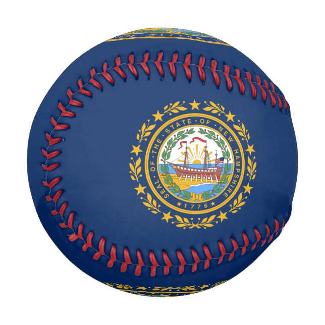 Balle De Baseball Drapeau du New Hampshire (Devant Gauche)