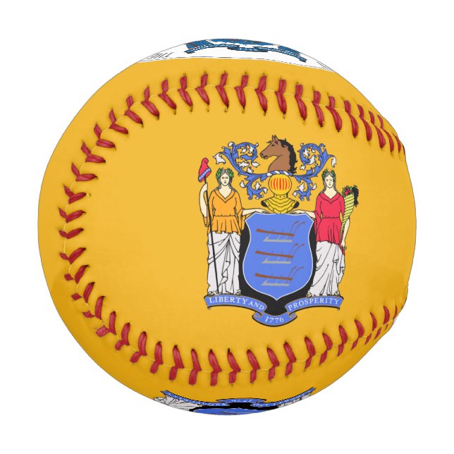Balle De Baseball Drapeau du New Jersey (Devant Gauche)