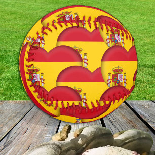 Balle De Baseball Drapeau espagnol, Coeurs - Baseballs, Love Espagne