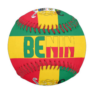 Balle De Baseball Drapeau et Armoiries du Bénin Patriotique