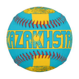 Balle De Baseball Drapeau et armoiries du Kazakhstan Patriotique