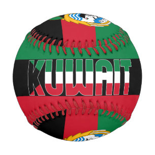 Balle De Baseball Drapeau et armoiries du Koweït Patriotique