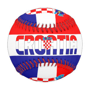 Balle De Baseball Drapeau et blason de Croatie Patriotique