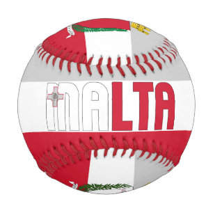 Balle De Baseball Drapeau et blason de Malte Patriotique