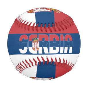 Balle De Baseball Drapeau et blason de Serbie Patriotique