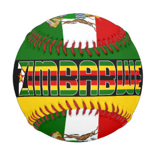 Balle De Baseball Drapeau et blason du Zimbabwe Patriotique
