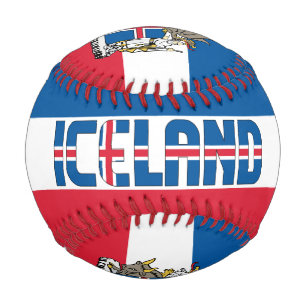 Balle De Baseball Drapeau et blason islandais Patriotique